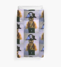 Pirate Captain Minifigure with Flame Torch Duvet Cover