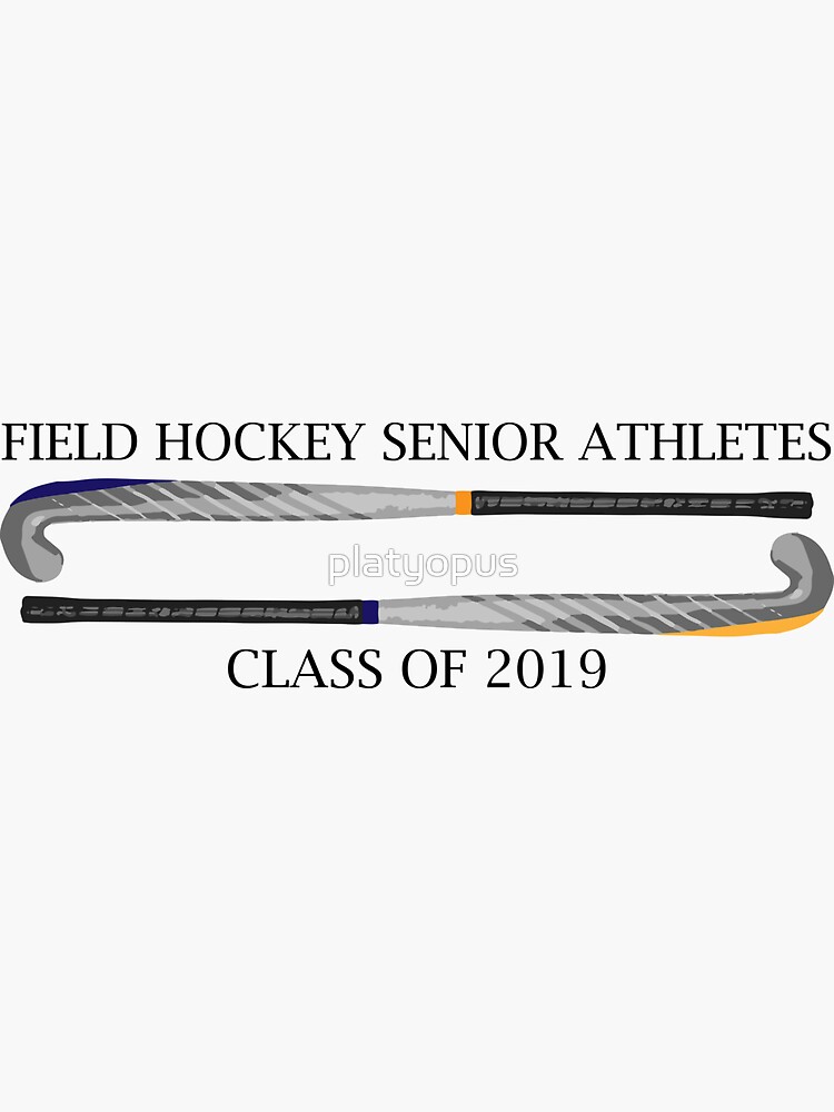 "Field hockey senior gift design" Sticker for Sale by platyopus Redbubble
