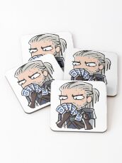 Geralt spielt Gwent Untersetzer