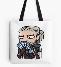 Geralt playing gwent Tote Bag