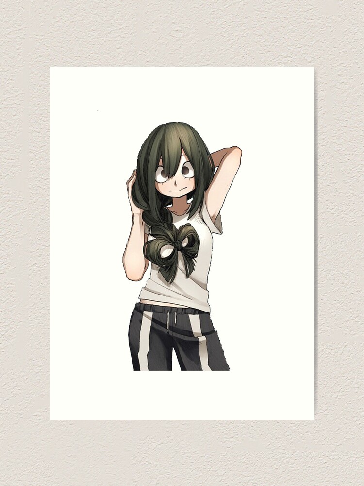 my hero academia asui tsuyu art print by quentinr redbubble