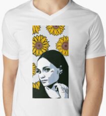 Kehlani / Sunflowers / Pop Art Men's V-Neck T-Shirt