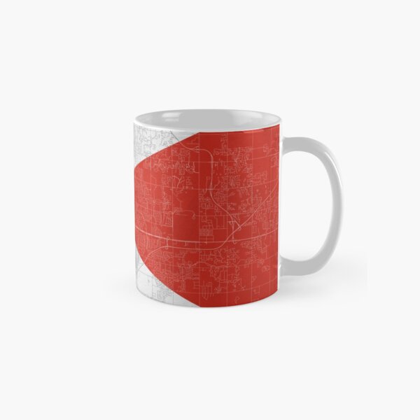 Wichita Flag & Roadmap Classic Mug
