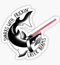 sharks with laser beams Sticker