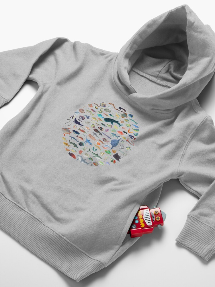 Alternate view of One Hundred Fish Toddler Pullover Hoodie