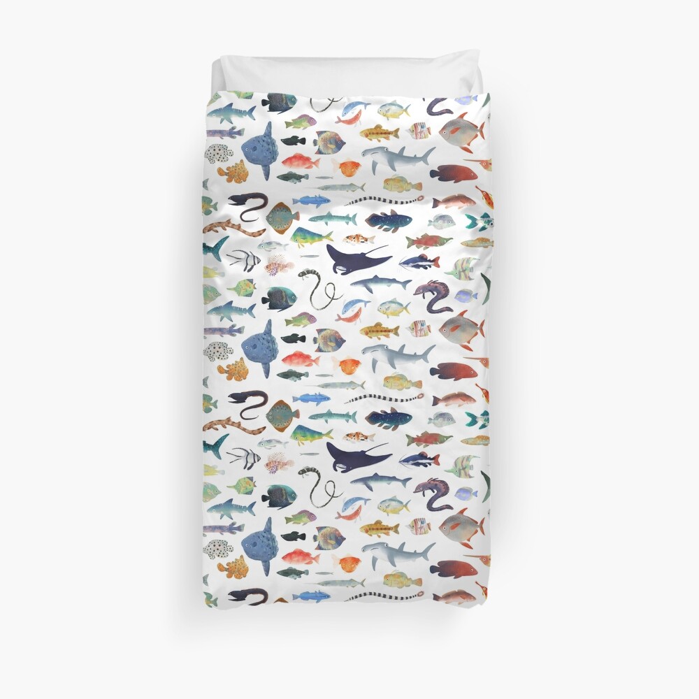 One Hundred Fish Duvet Cover
