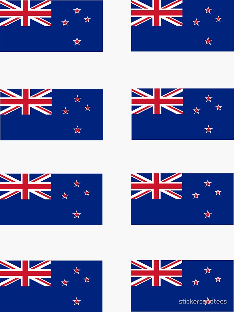 "Kiwi Flag Sticker Sheet New Zealand Stickers" Sticker for Sale by