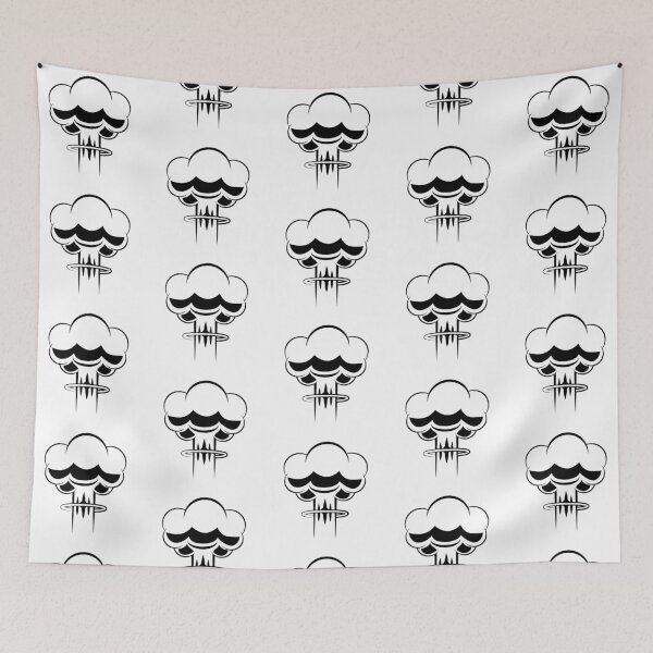 Item preview, Mushroom Cloud Vector Black designed and sold by BitRadical.