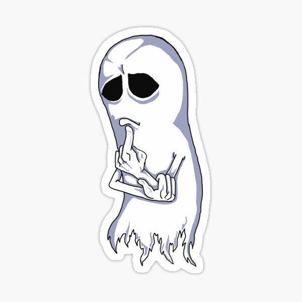 Contemplative Ghost Sticker