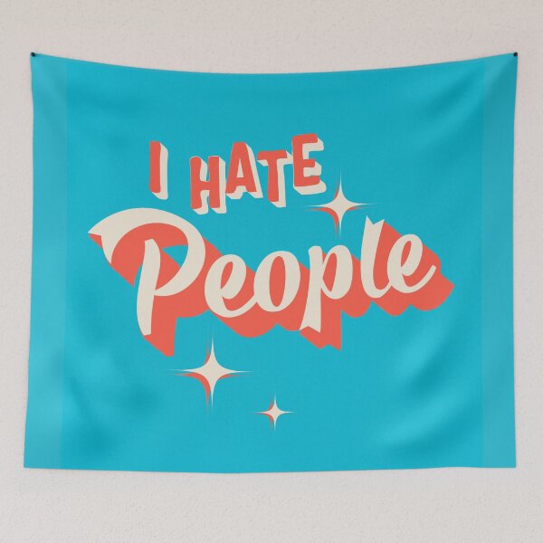 Item preview, I Hate People Retro Graphic designed and sold by BunnyThePainter.