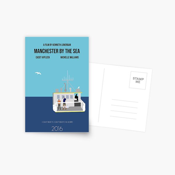 Manchester By The Sea Minimalistisches Filmplakat Postkarte
