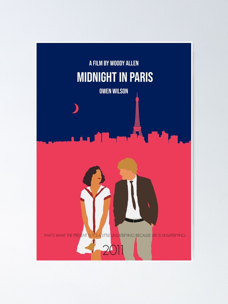 Midnight In Paris Minimalist Movie Poster Poster By Augierice Redbubble