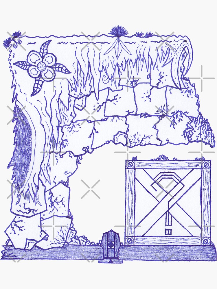 Merch #29 -- Crate Beneath The Crumbling Cliff by Naean