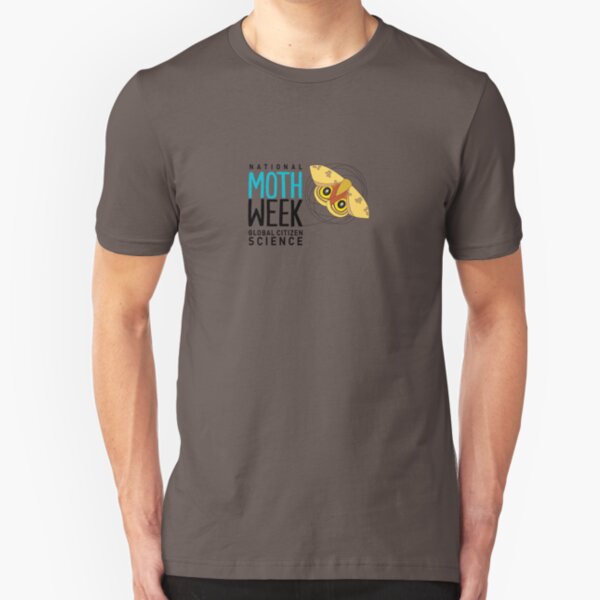 National Moth Week - logo horizontal Slim Fit T-Shirt