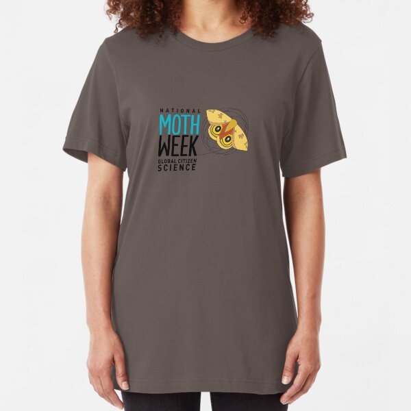 National Moth Week - logo horizontal Slim Fit T-Shirt