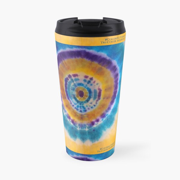Tri-color Sunburst v1 Travel Mug