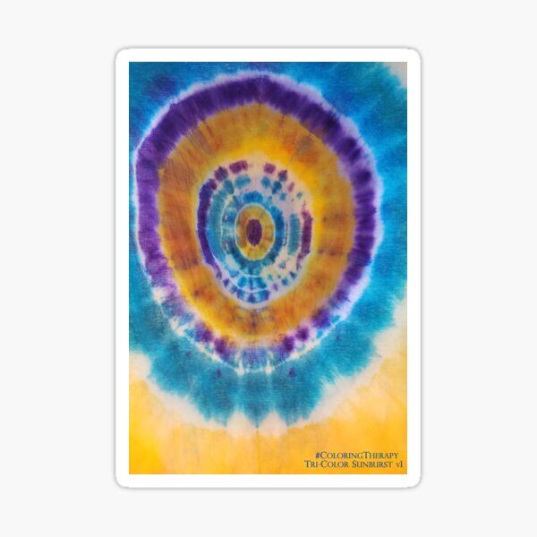 Tri-color Sunburst v1 Sticker