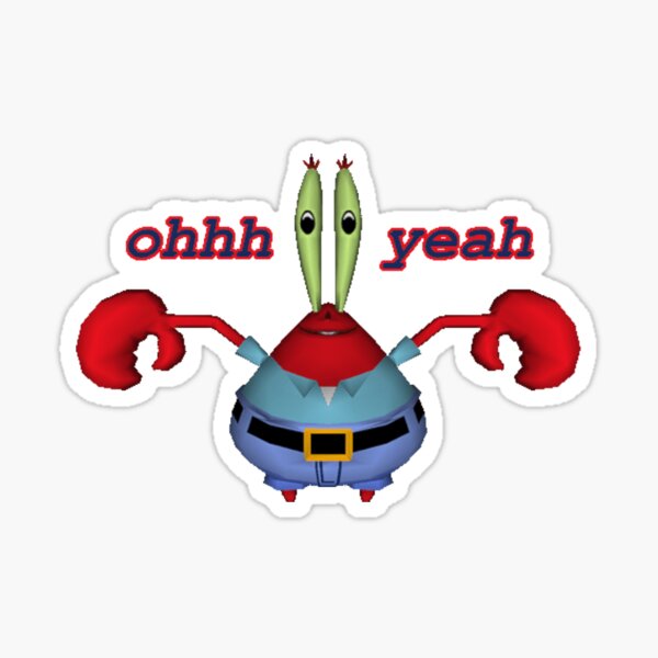 Mr Krabs Funny Meme Scary Krabs Sticker By Frogman238 Redbubble - scary mrkrabs roblox mr krabs meme on sizzle