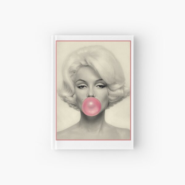 MARILYN MONROE : Bubble Blowing Print Hardcover Journal