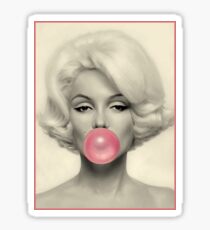 MARILYN MONROE : Bubble Blowing Print Sticker