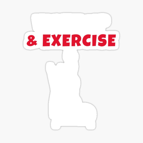 Wake up and exercise Elliptical Trainer Sticker for Sale by we1000