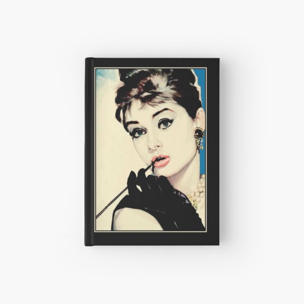 AUDREY HEPBURN : Vintage 1974 Breakfast at Tiffanys print Hardcover Journal