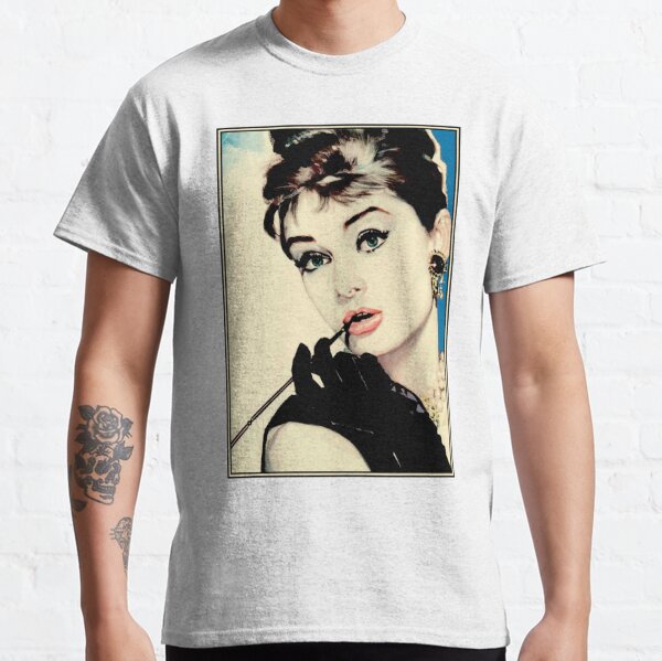 Audrey Hepburn Cool Vintage Cadeau Idéal Unisexe Rétro T Shirt 684 