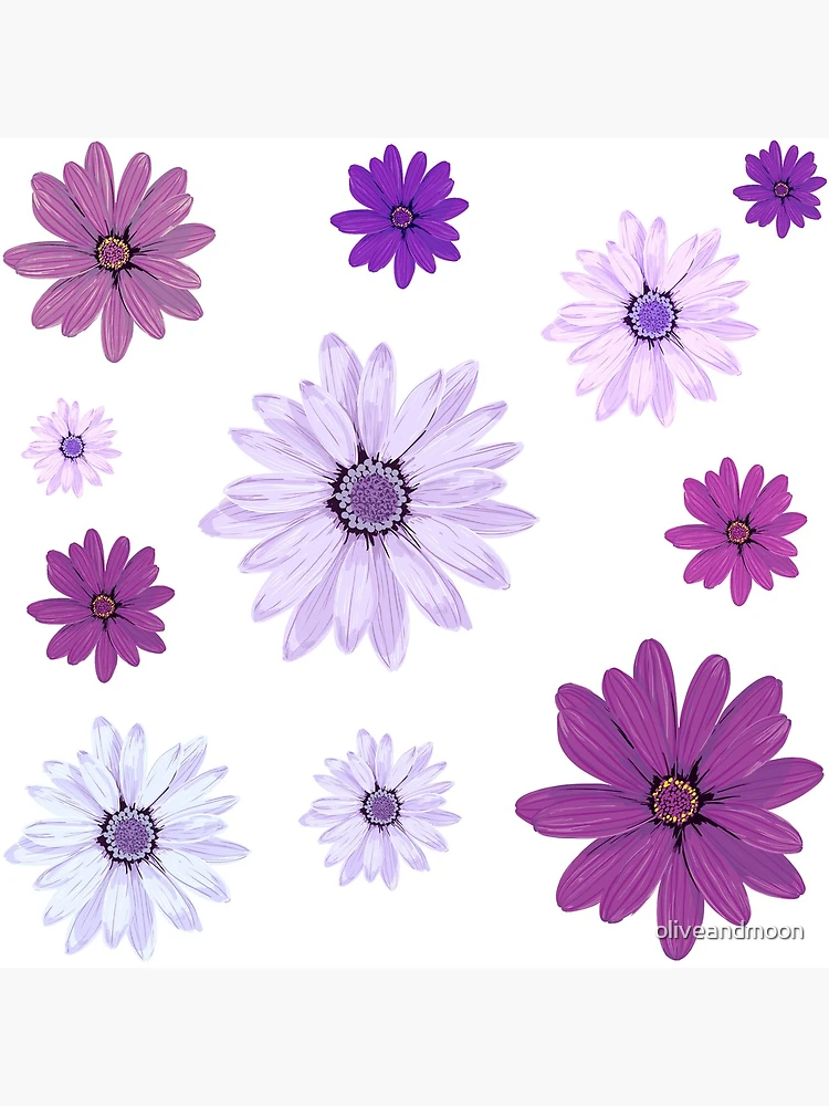  Prima 712198 3 by 2-Inch Daisy Doodles Flowers, Violette