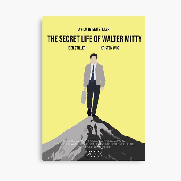 The Secret Life of Walter Mitty Minimalist Movie Poster Canvas Print