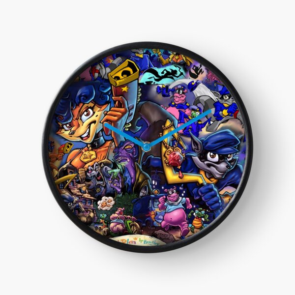 Comic Collage Sly Cooper Clock