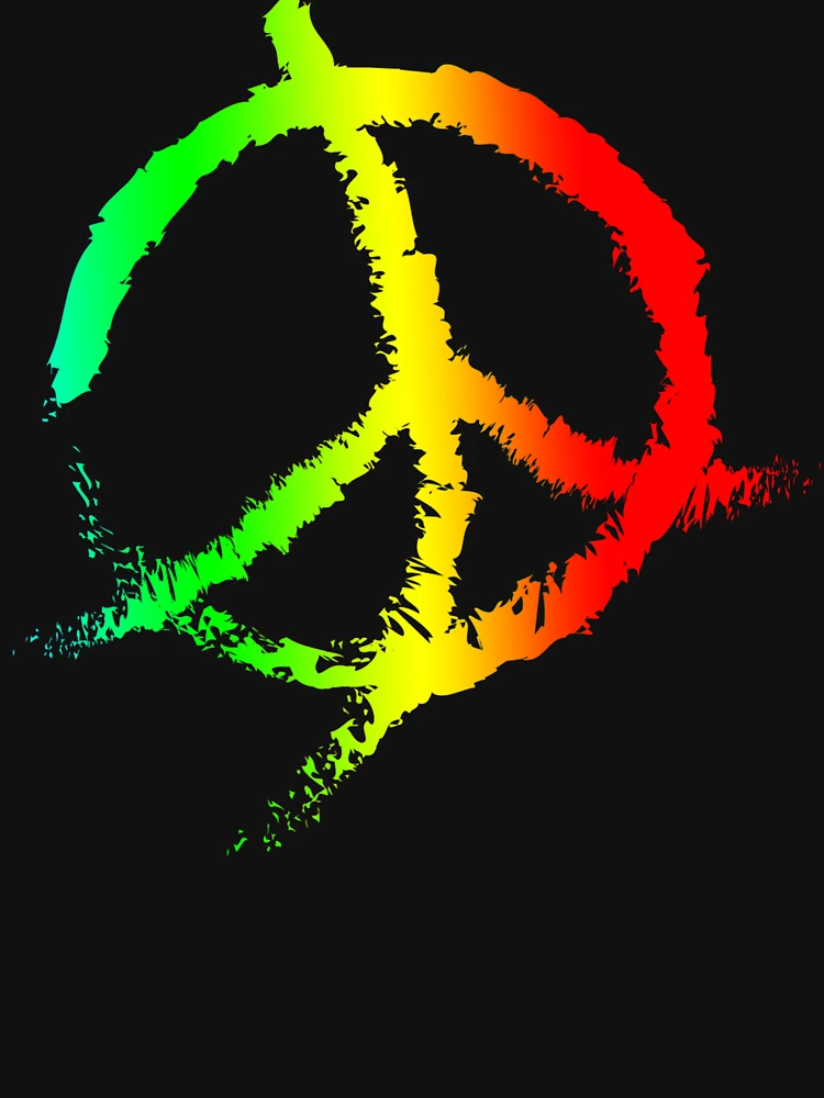 Thumbnail 6 of 6, Premium Oversized Sweatshirt, Script Peace Rasta Symbol designed and sold by TRELAB.