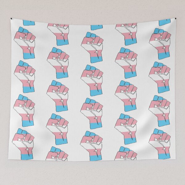 Item preview, Trans Pride Fist designed and sold by ResiSticker.