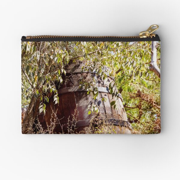 Item preview, A large old wine barrel in a thicket of plants designed and sold by Emma Grimberg.