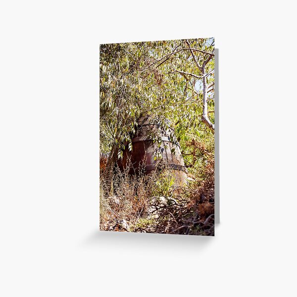Item preview, A large old wine barrel in a thicket of plants designed and sold by Emma Grimberg.