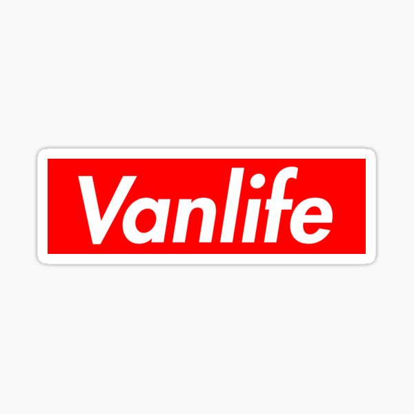 Logotipo de Vanlife Supreme Pegatina