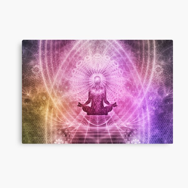 Meditation Illustration, Violet, Third Eye Chakra Canvas Print