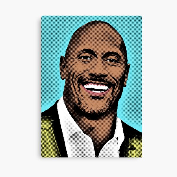 Pop Art Illustration by Dwayne Johnson Canvas Print