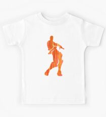 Orange Justice Fortnite Dance Shirt Sticker Print Kids Tee