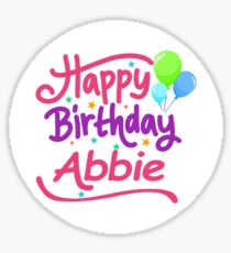 Happy Birthday Abbie Sticker