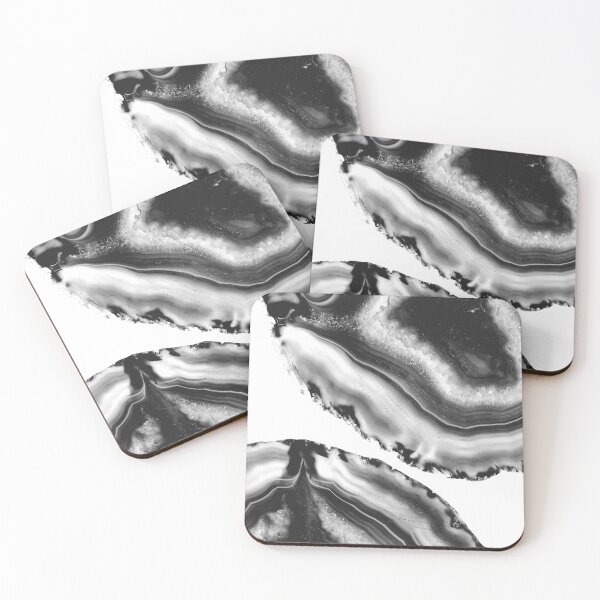 Item preview, Gray Black White Agate #2 #gem #decor #art  designed and sold by Anita's & Bella's Art.