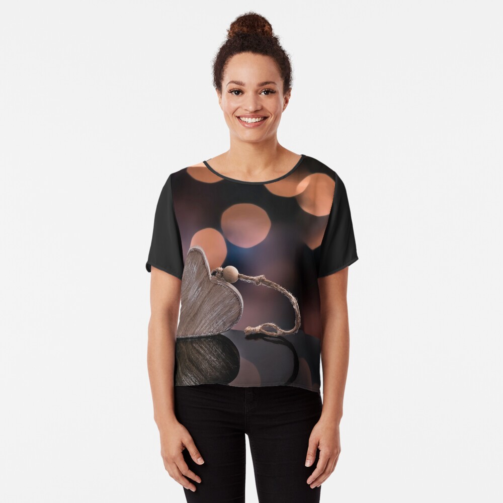 Love heart reflections Chiffon Top