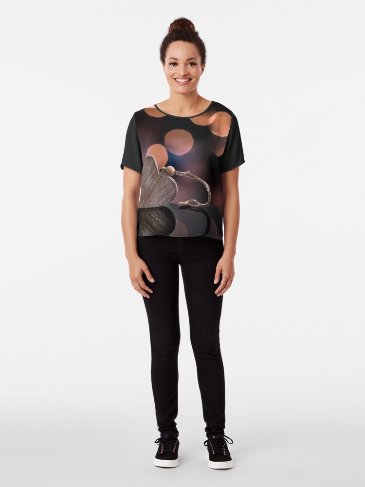 Alternate view of Love heart reflections Chiffon Top