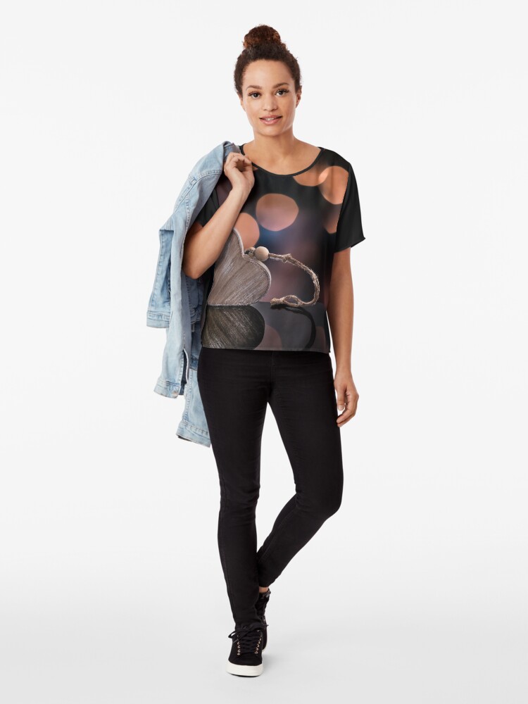Alternate view of Love heart reflections Chiffon Top