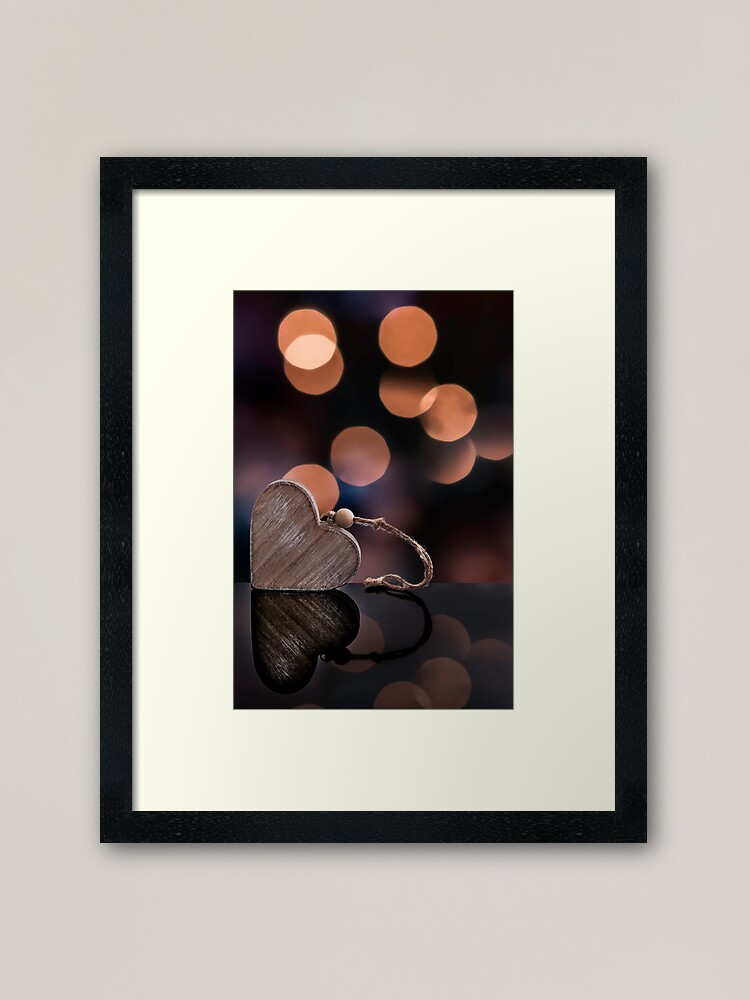 Alternate view of Love heart reflections Framed Art Print