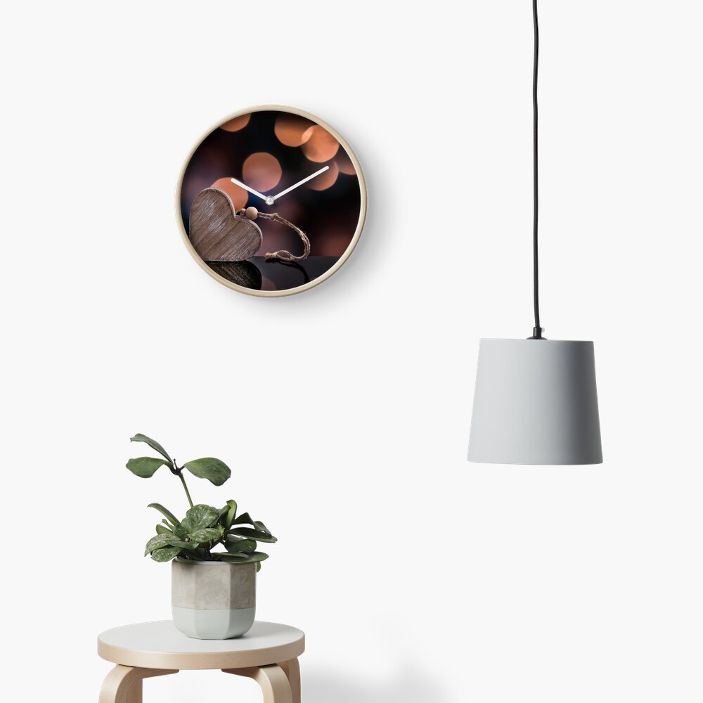 Love heart reflections Clock