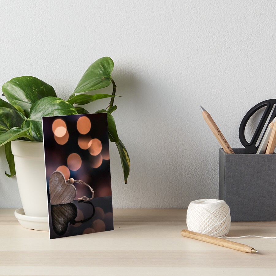 Love heart reflections Art Board Print