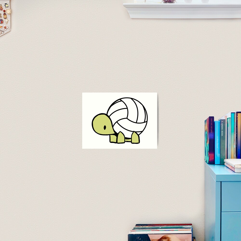 Turtle Volleyball Reptile Lover Gift Art Print