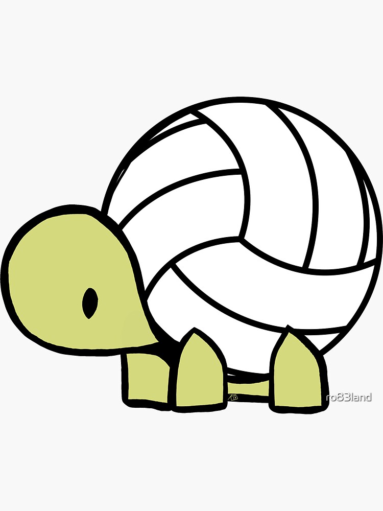 "Turtle Volleyball Reptile Lover Gift" Sticker for Sale by ro83land