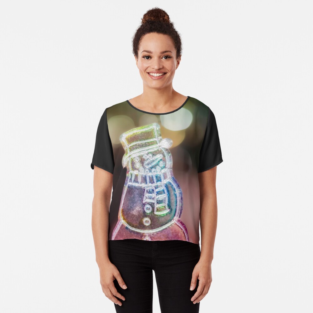 Christmas Snowman decoration Chiffon Top