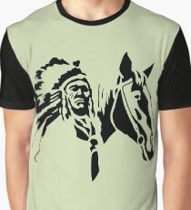 Indian with horse Graphic T-Shirt